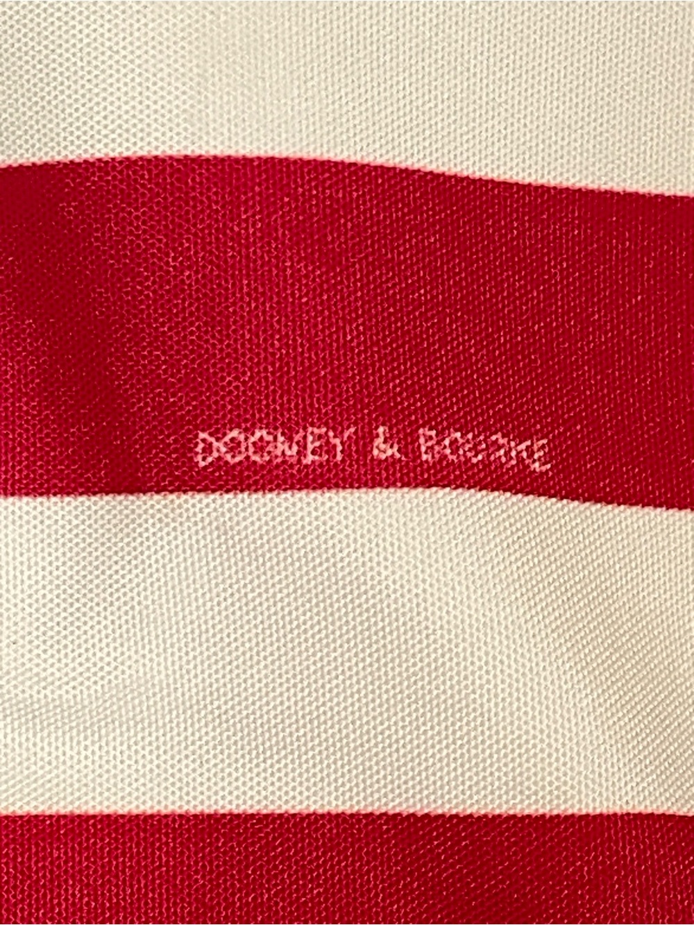Dooney & Bourke Sullivan Red White Stripe Canvas Tote Beach Carryall Bag - Picture 5 of 8